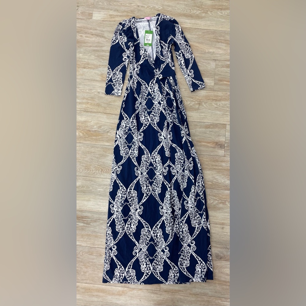 Lilly Pulitzer Cotton Maxi Wrap Dress Size XS